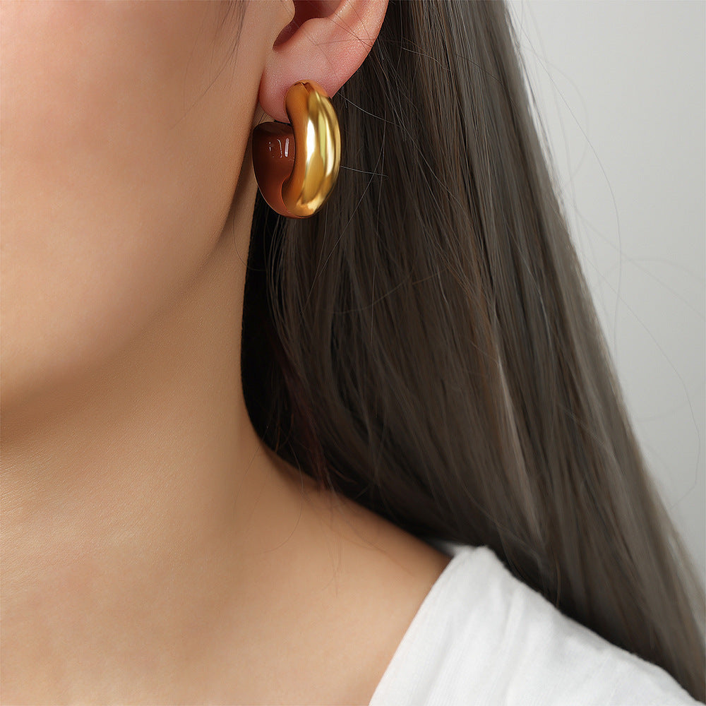 HALF ARC MULTI-COLOR WEIGHT EARRINGS