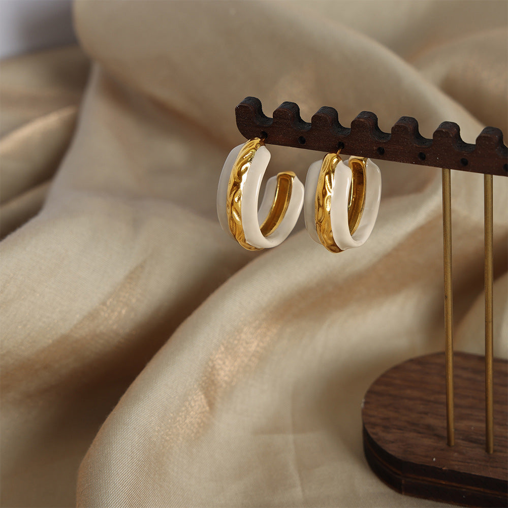 HALF CIRCLE C-SHAPED EARRINGS