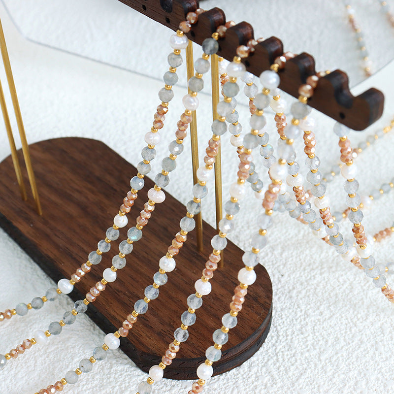 HANDMADE NATURAL STONE PEARL NECKLACE