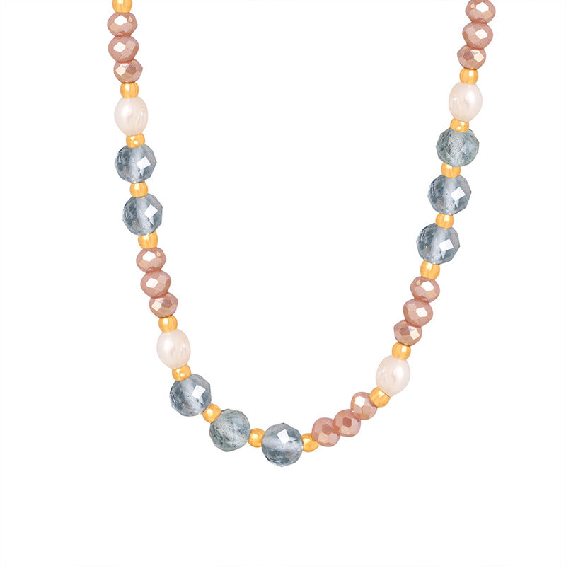 HANDMADE NATURAL STONE PEARL NECKLACE
