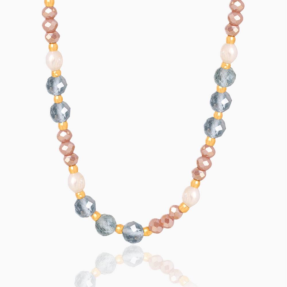 HANDMADE NATURAL STONE PEARL NECKLACE