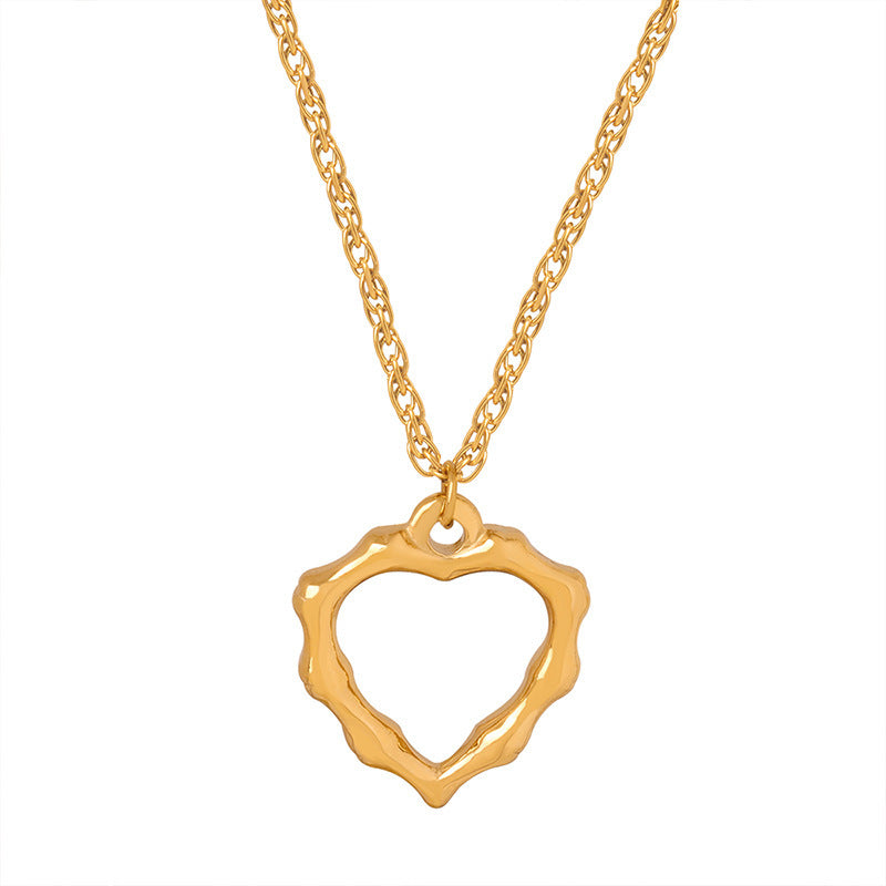 HEART HOLLOW PENDANT NECKLACE