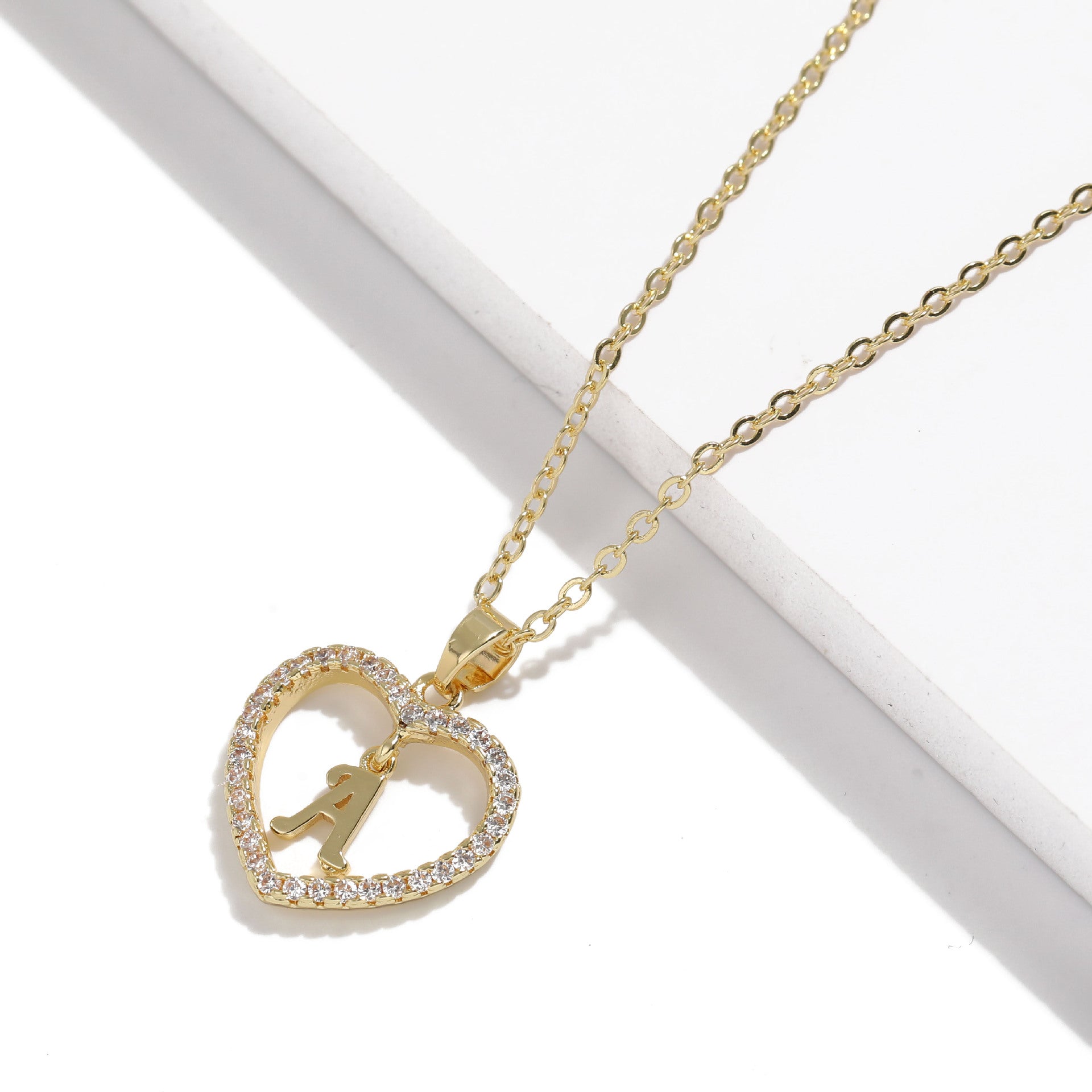 HEART INITIAL NECKLACE