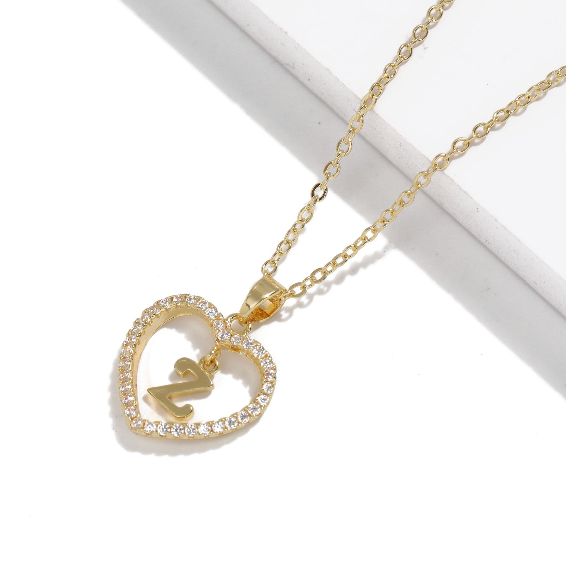 HEART INITIAL NECKLACE
