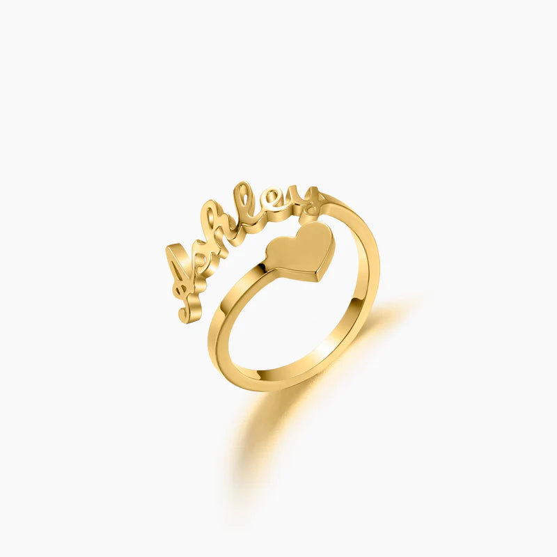 HEART NAME RING