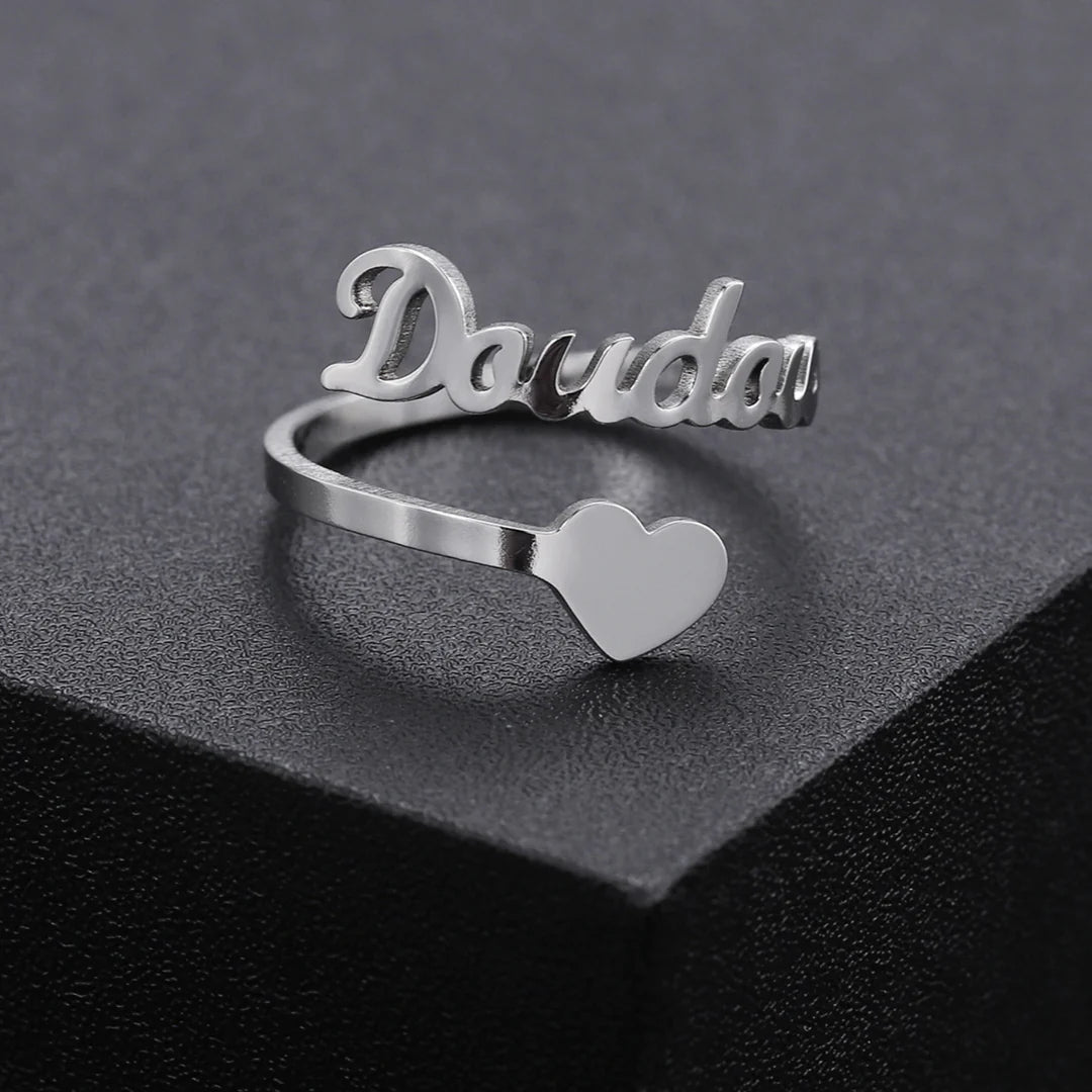 HEART NAME RING