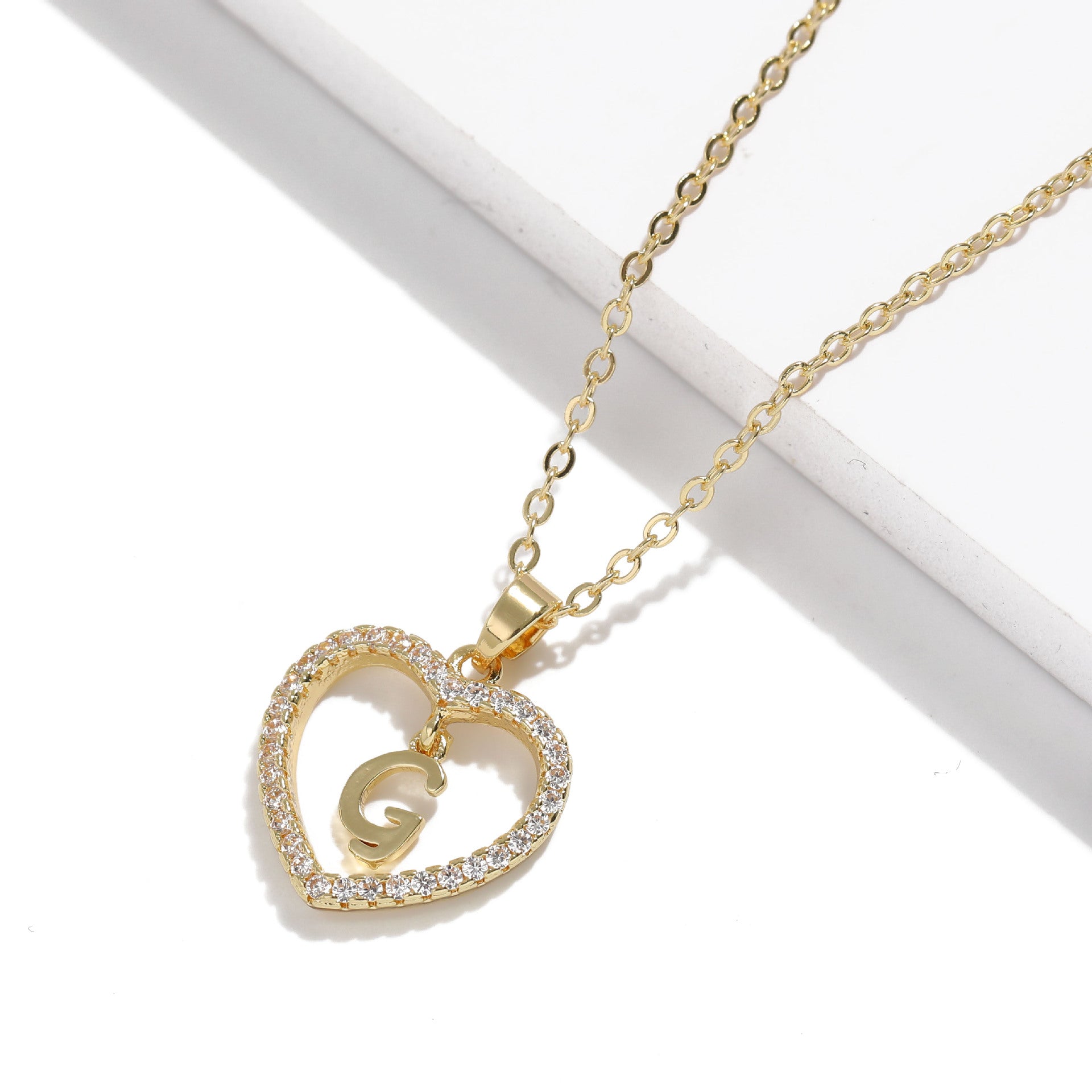 HEART INITIAL NECKLACE