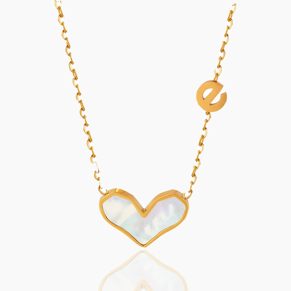 HEART SHAPED GEOMETRIC PENDANT NECKLACE