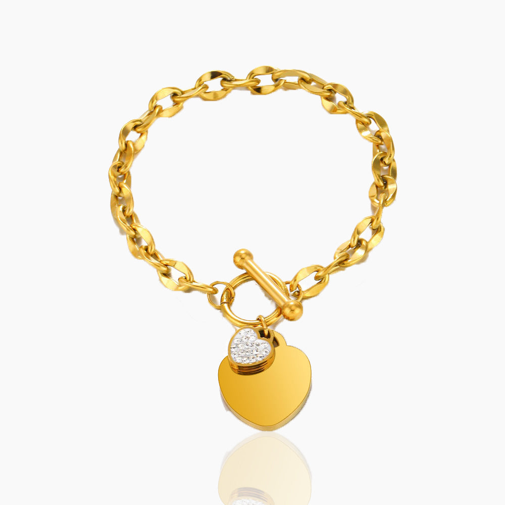 HEART STUDDED BRACELET