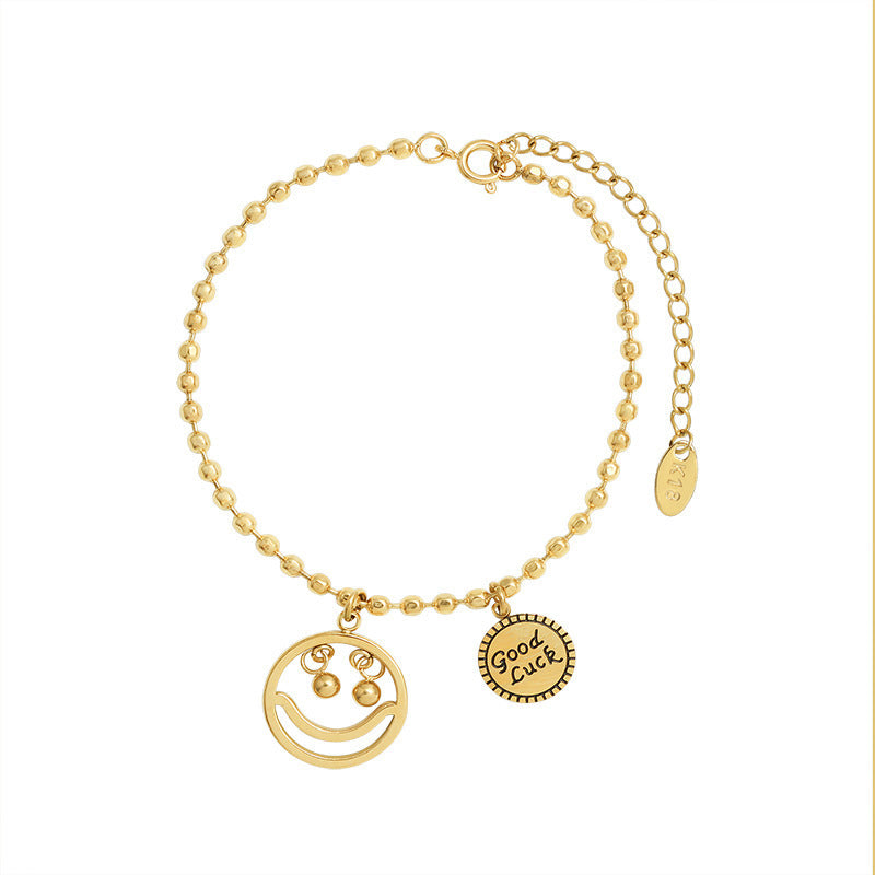 HIP HOP SMILING FACE RICE BALL BRACELET