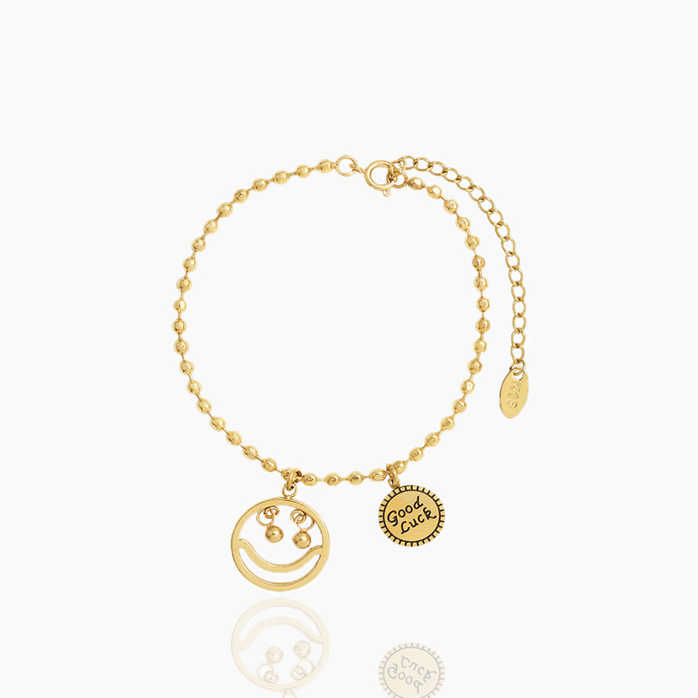 HIP HOP SMILING FACE RICE BALL BRACELET