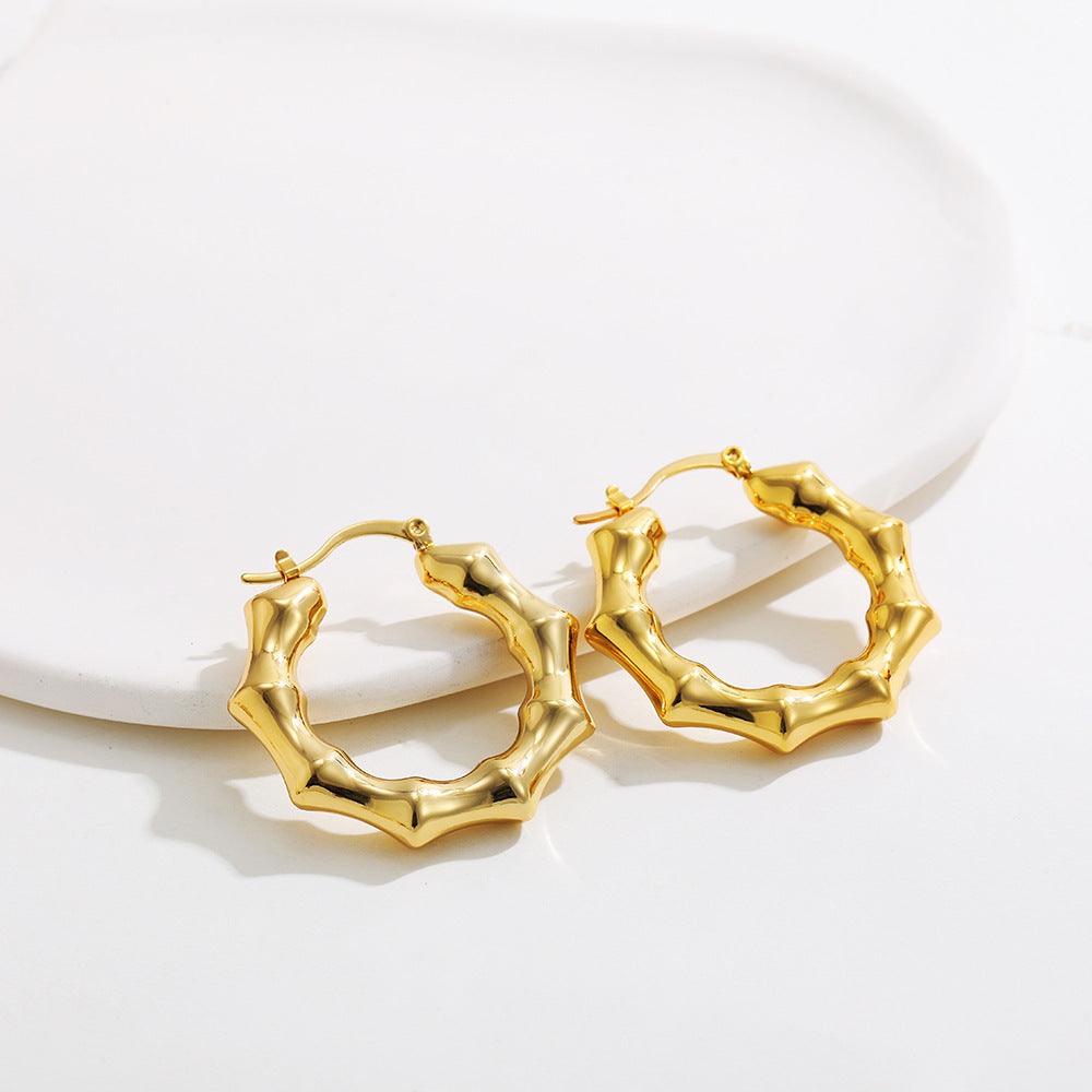 HOLLOW BAMBOO EARRINGS