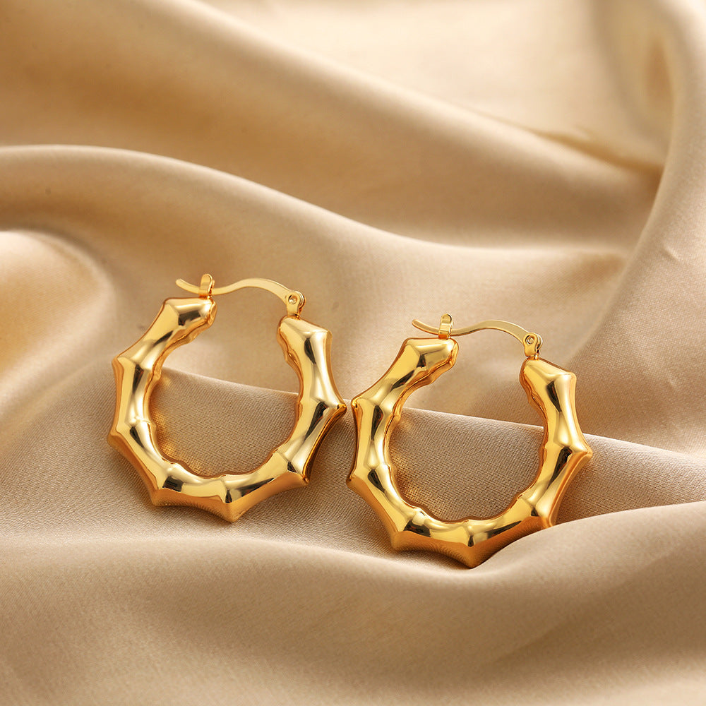 HOLLOW BAMBOO EARRINGS