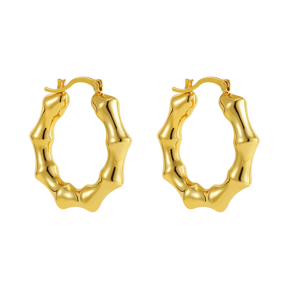 HOLLOW BAMBOO EARRINGS
