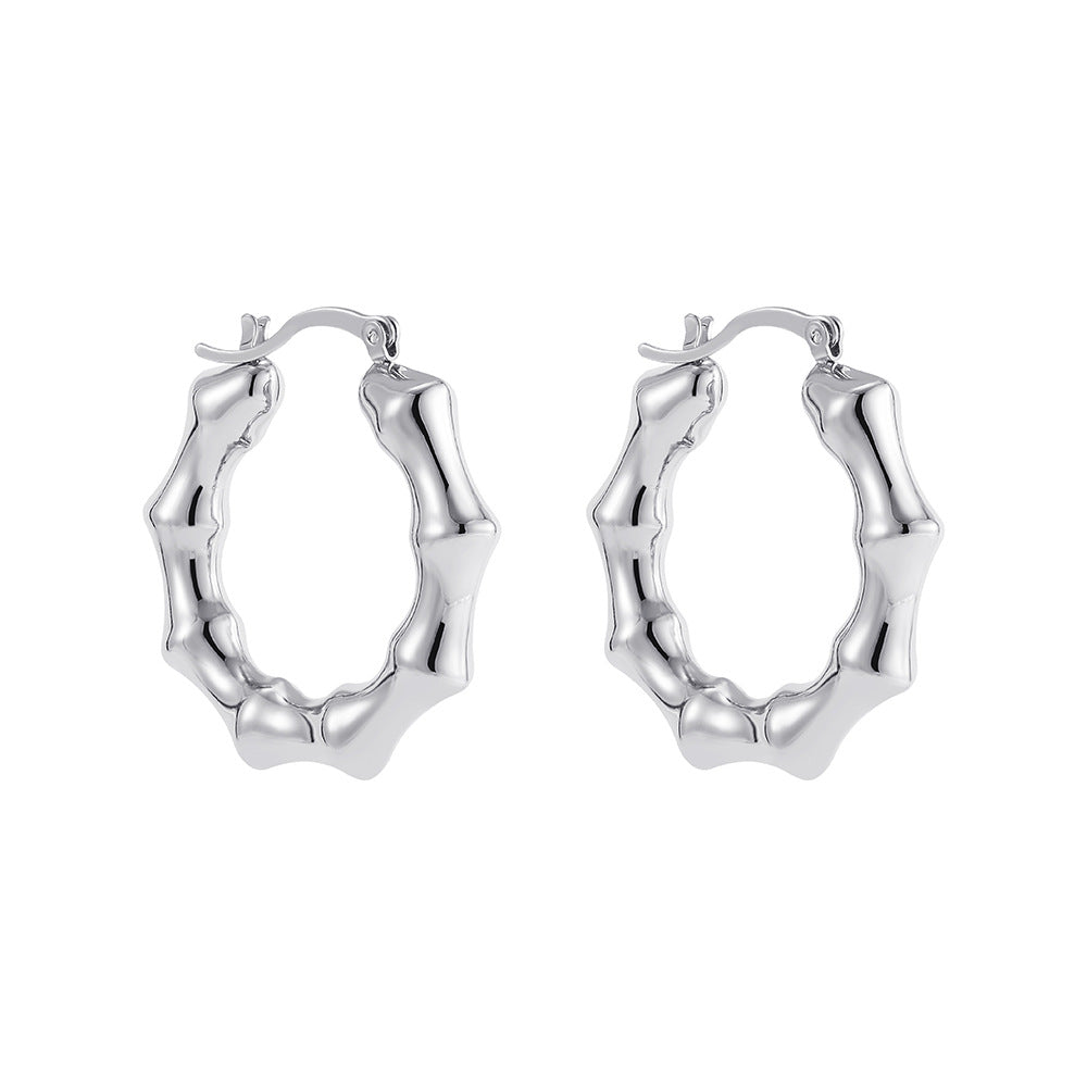 HOLLOW BAMBOO EARRINGS