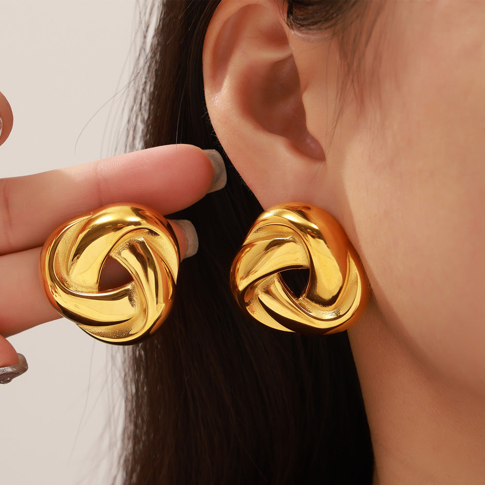 HOLLOW OUT WINDING EARRINGS