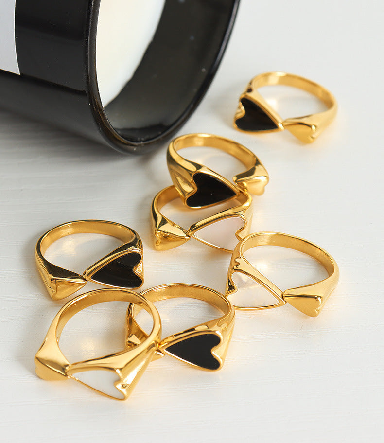 Heart shaped personalized couple ring