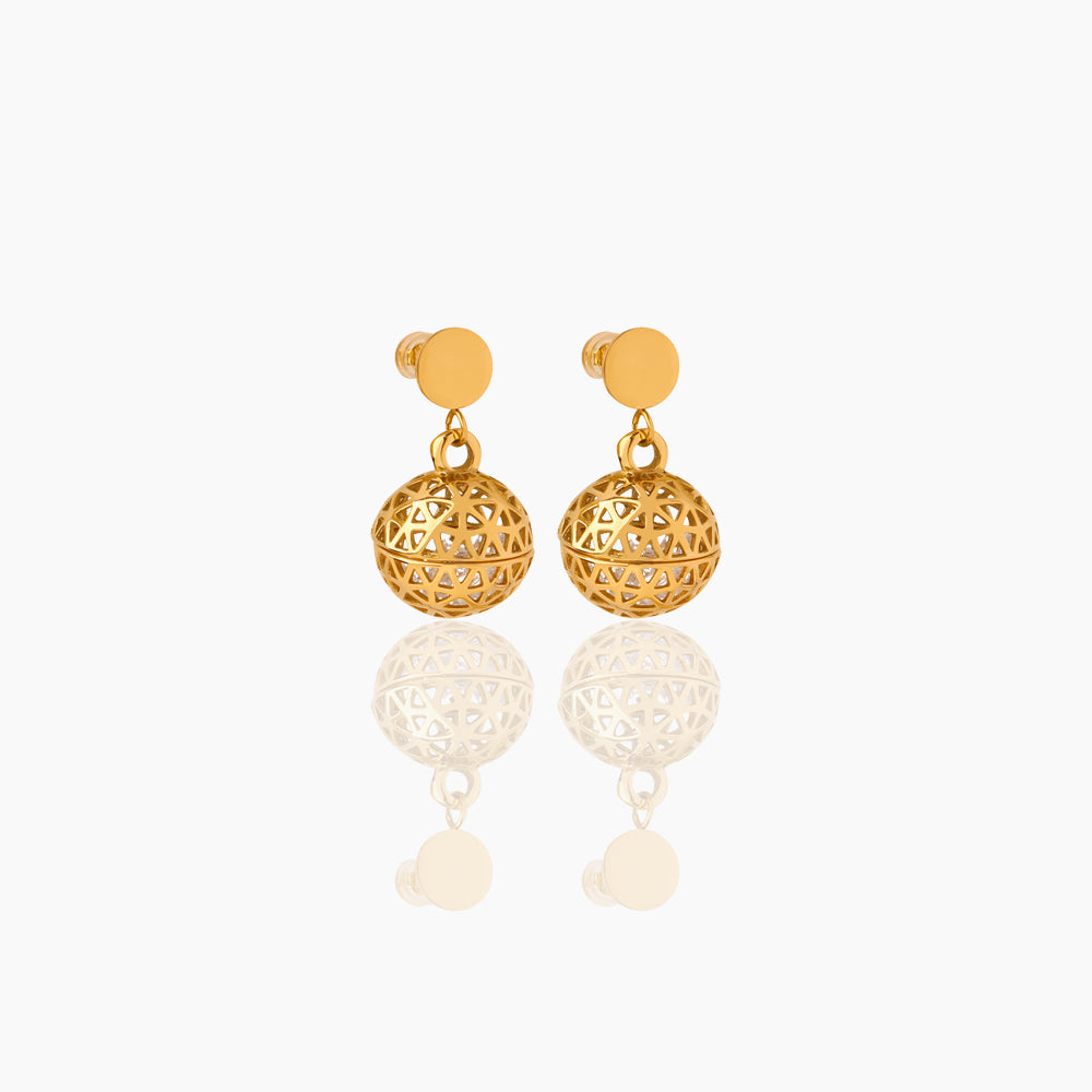 Hollow ball earrings