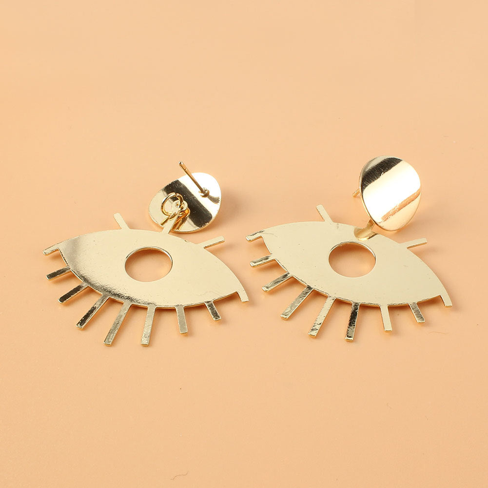 Hollow out eyes retro style earrings