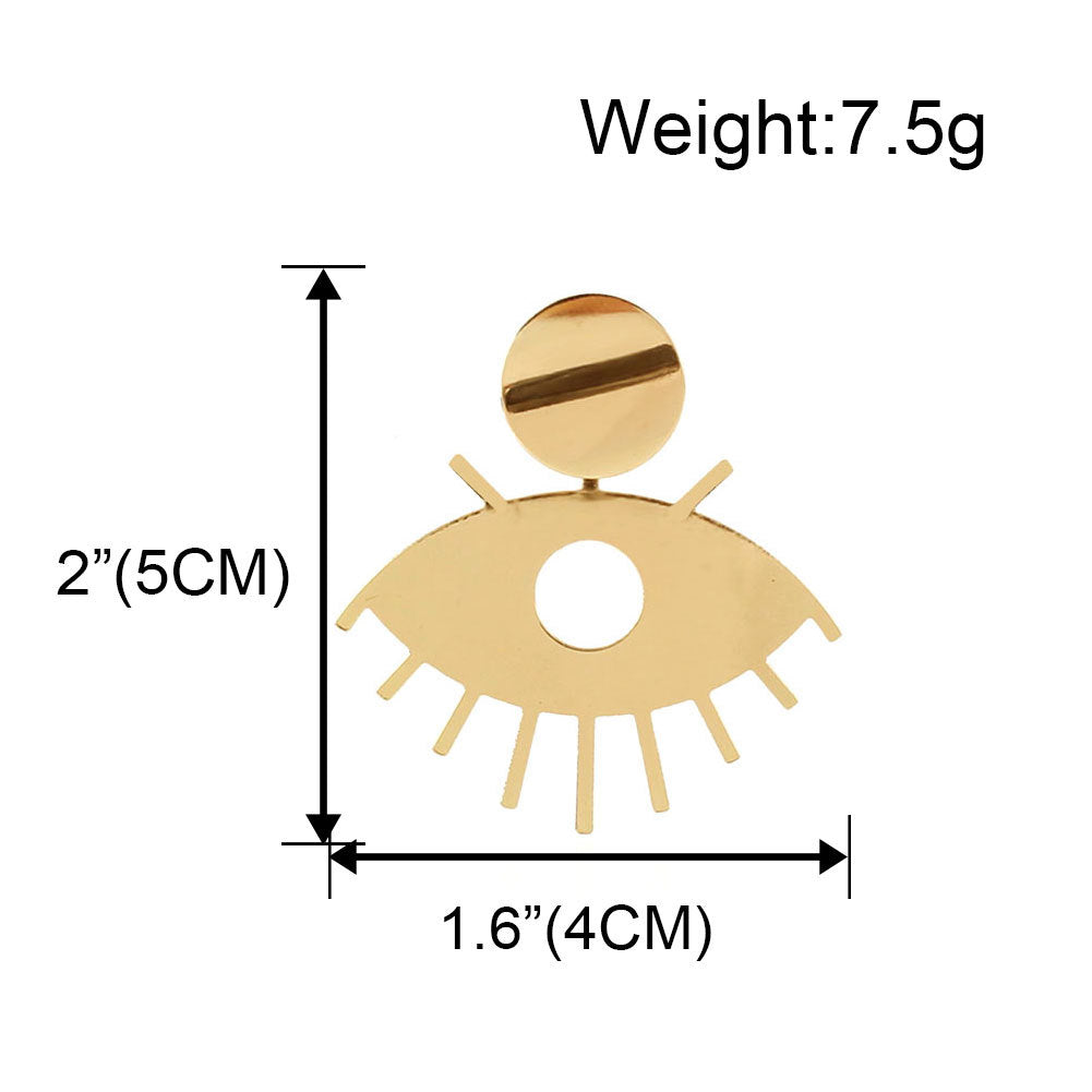 Hollow out eyes retro style earrings