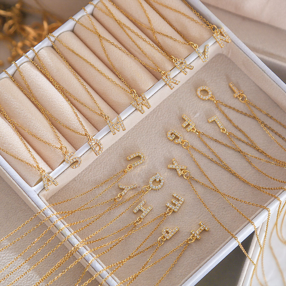 ICED BLOCK LETTER NECKLACE