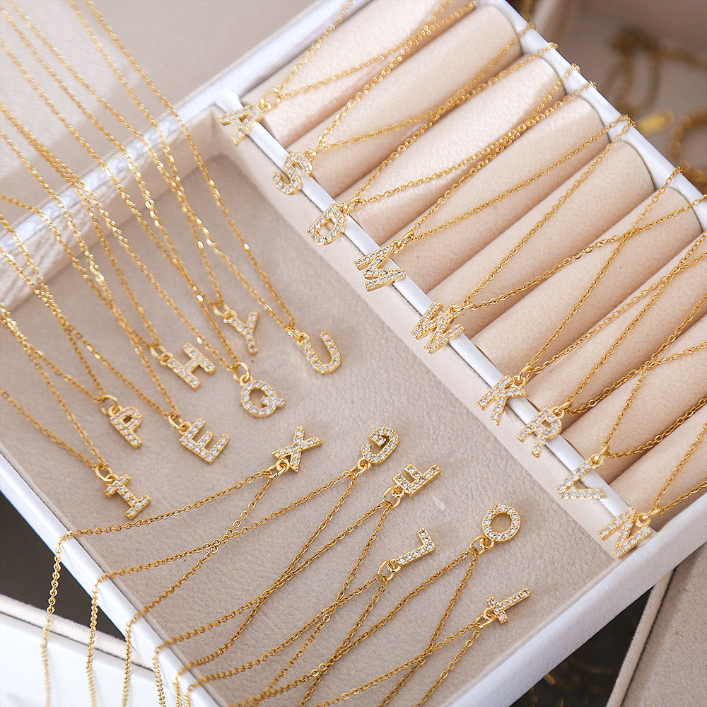 ICED BLOCK LETTER NECKLACE