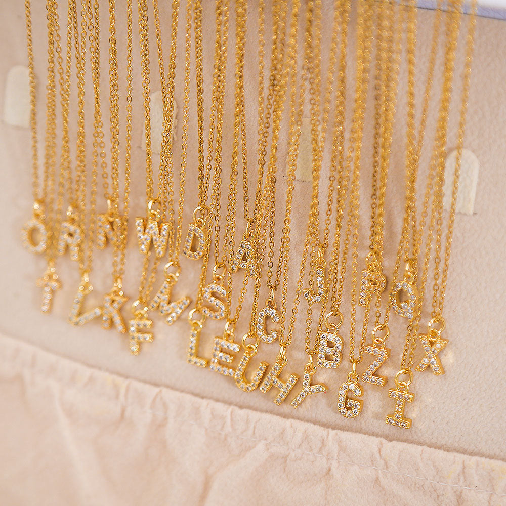 ICED BLOCK LETTER NECKLACE