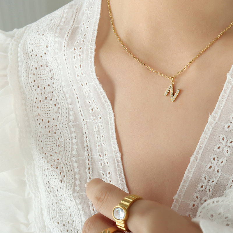 ICED BLOCK LETTER NECKLACE