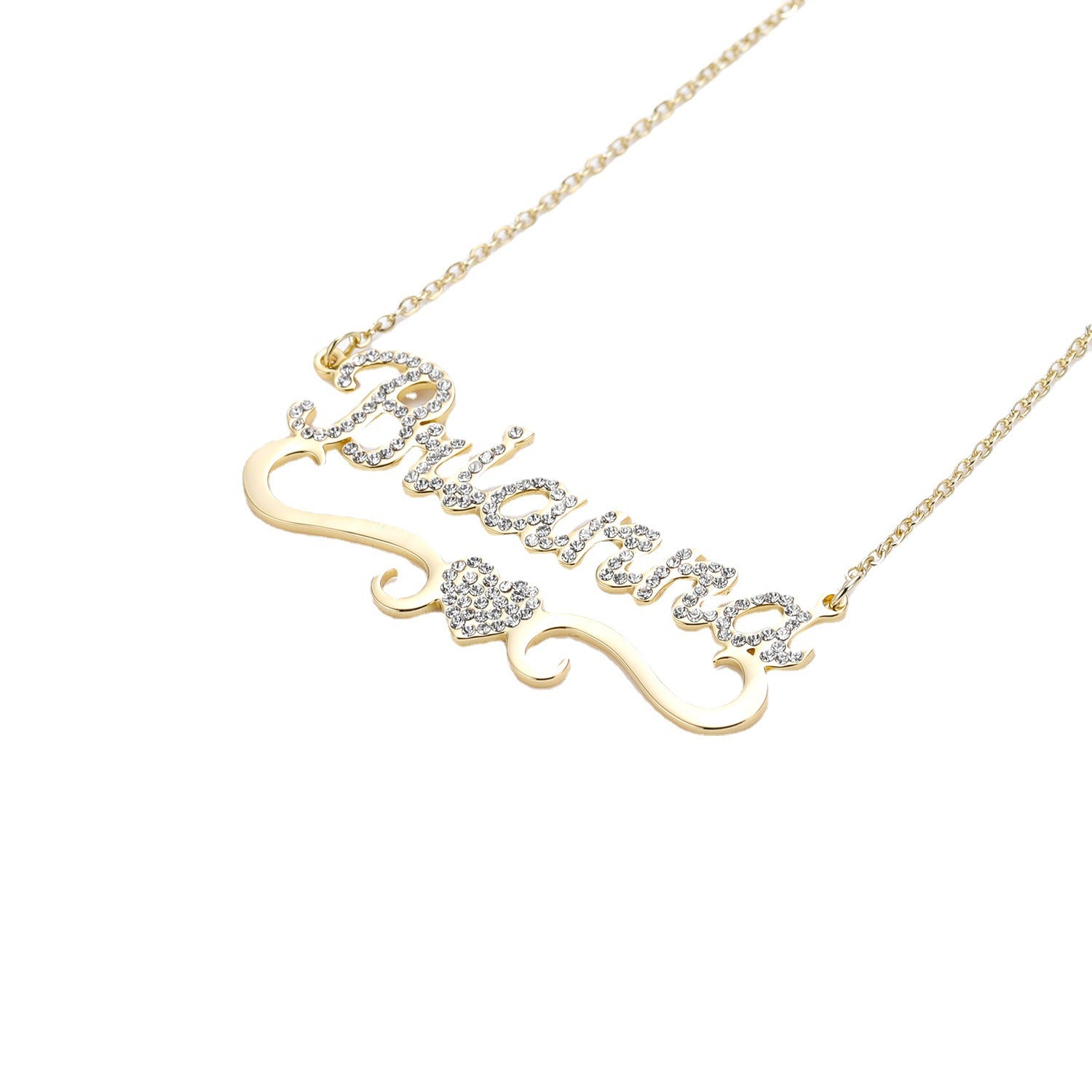 ICED HEART NAME NECKLACE