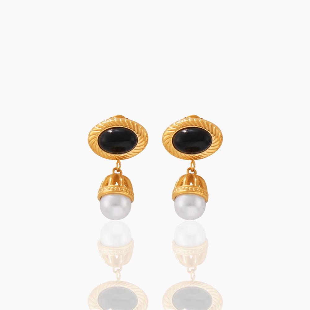 IMITATION PEARL TASSEL EARRINGS