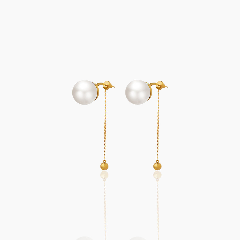 IMITATION PEARL TASSEL EARRINGS