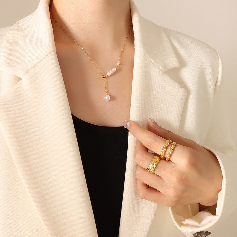 IMITATION PEARL MINIMALIST NECKLACE