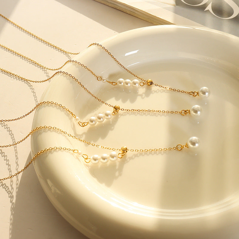 IMITATION PEARL MINIMALIST NECKLACE
