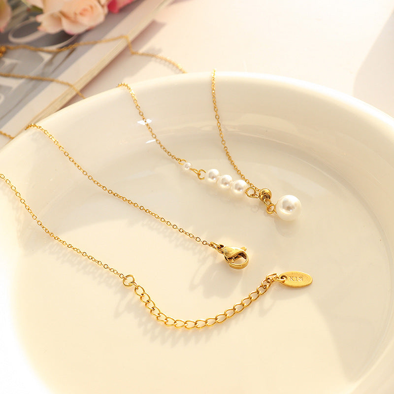 IMITATION PEARL MINIMALIST NECKLACE