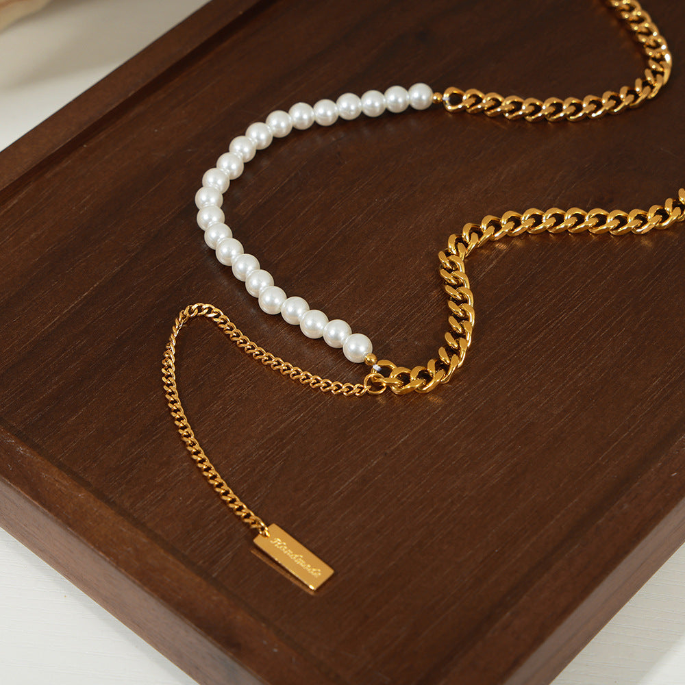 IMITATION PEARL SPLICING NECKLACE