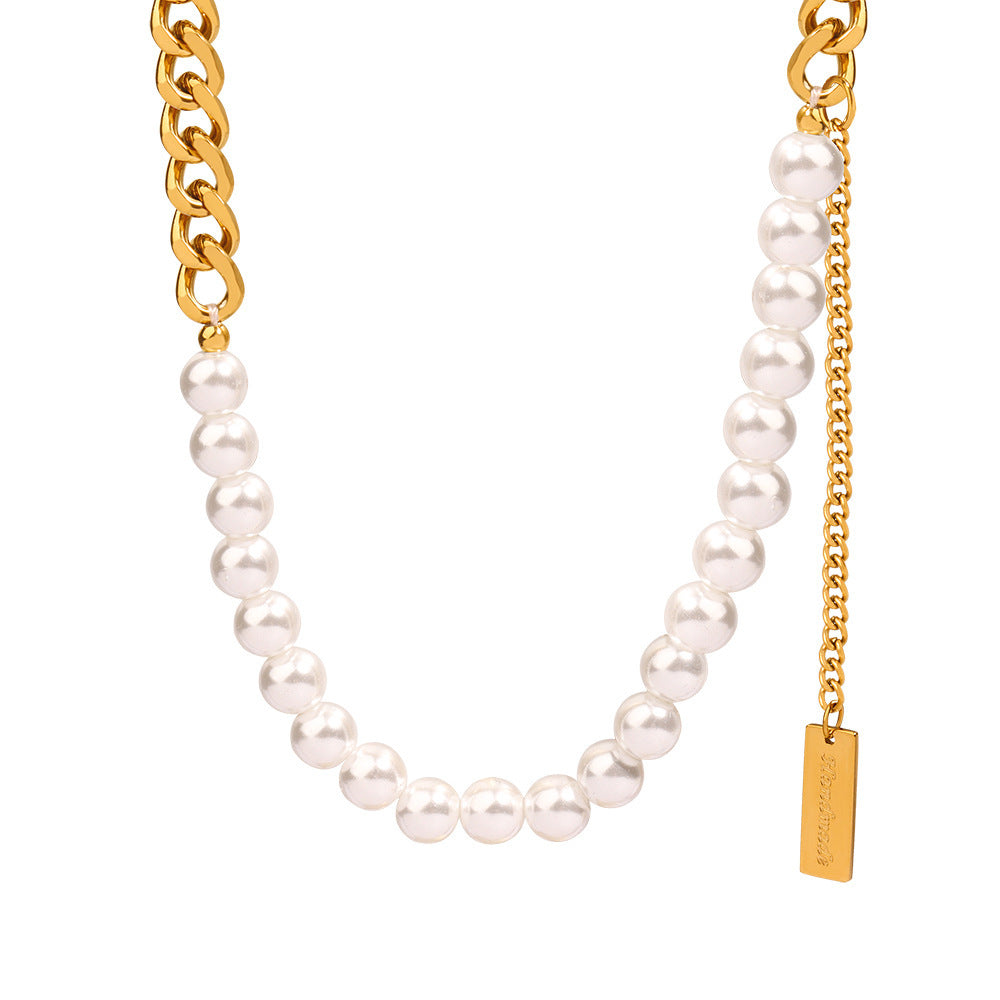 IMITATION PEARL SPLICING NECKLACE