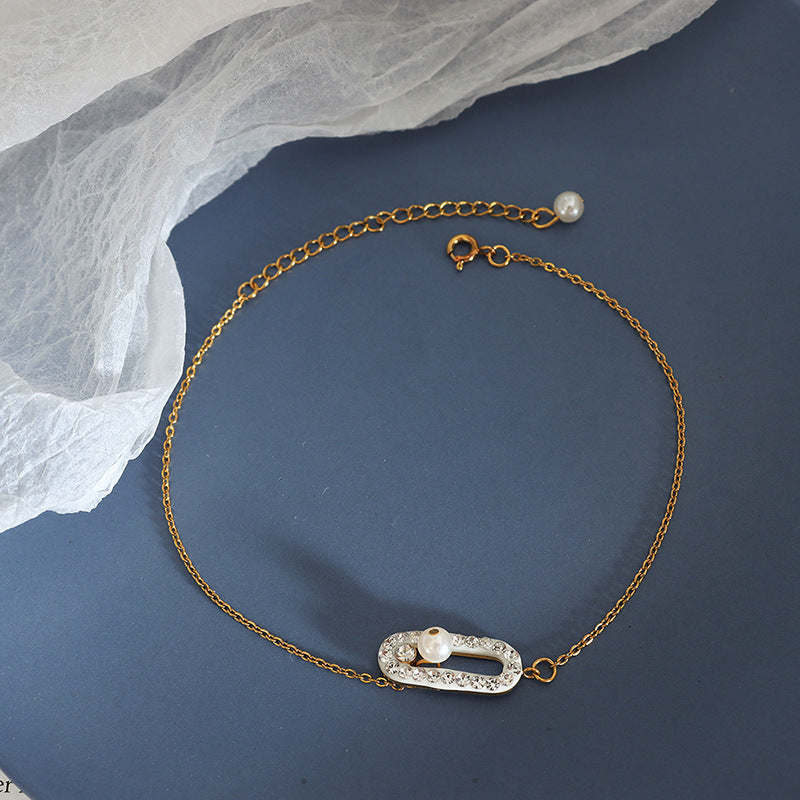 IMITATION PEARL  ANKLET