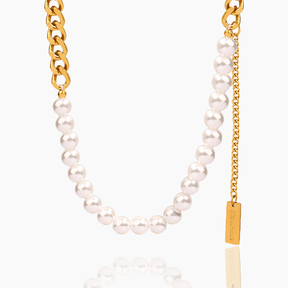 IMITATION PEARL SPLICING NECKLACE