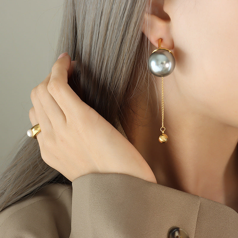 IMITATION PEARL TASSEL EARRINGS