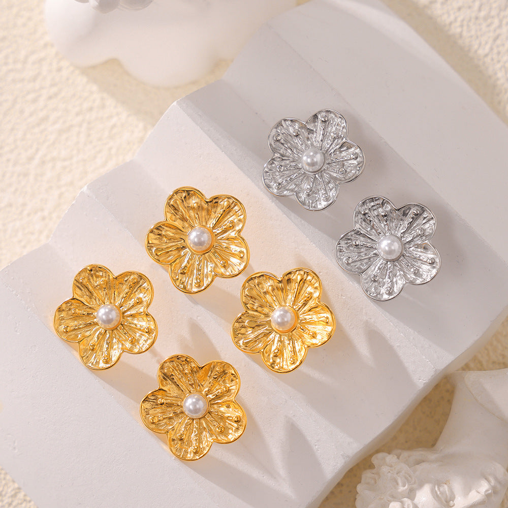 INLAID-PEARL-FLOWER-EARRINGS