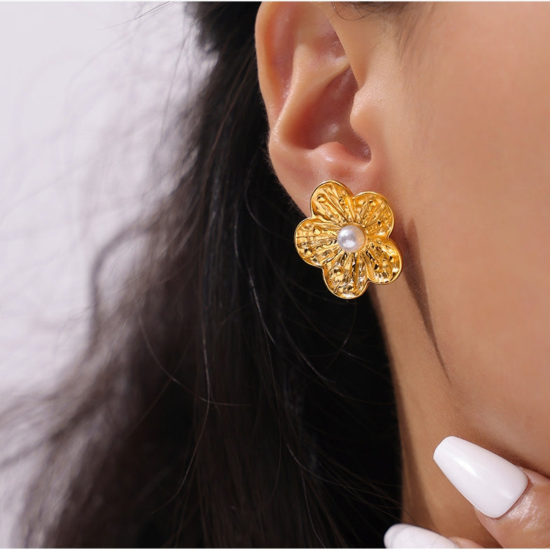 INLAID-PEARL-FLOWER-EARRINGS