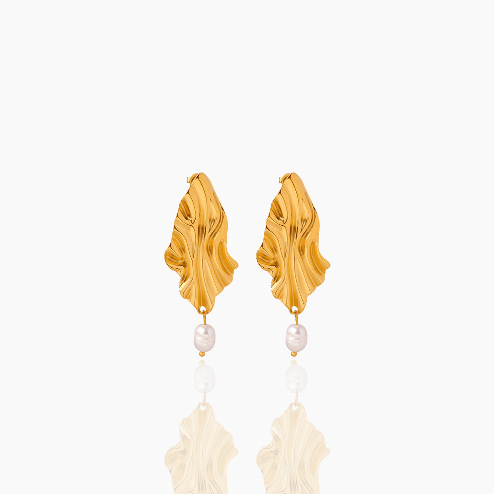 IRREGULAR PLEATED EARRINGS