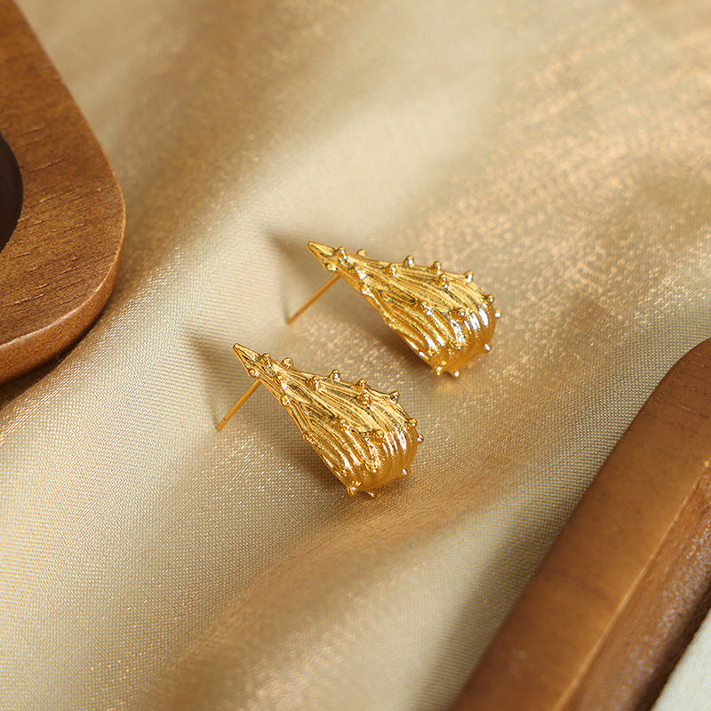 IRREGULAR TEARDROP SHAPED EARRINGS