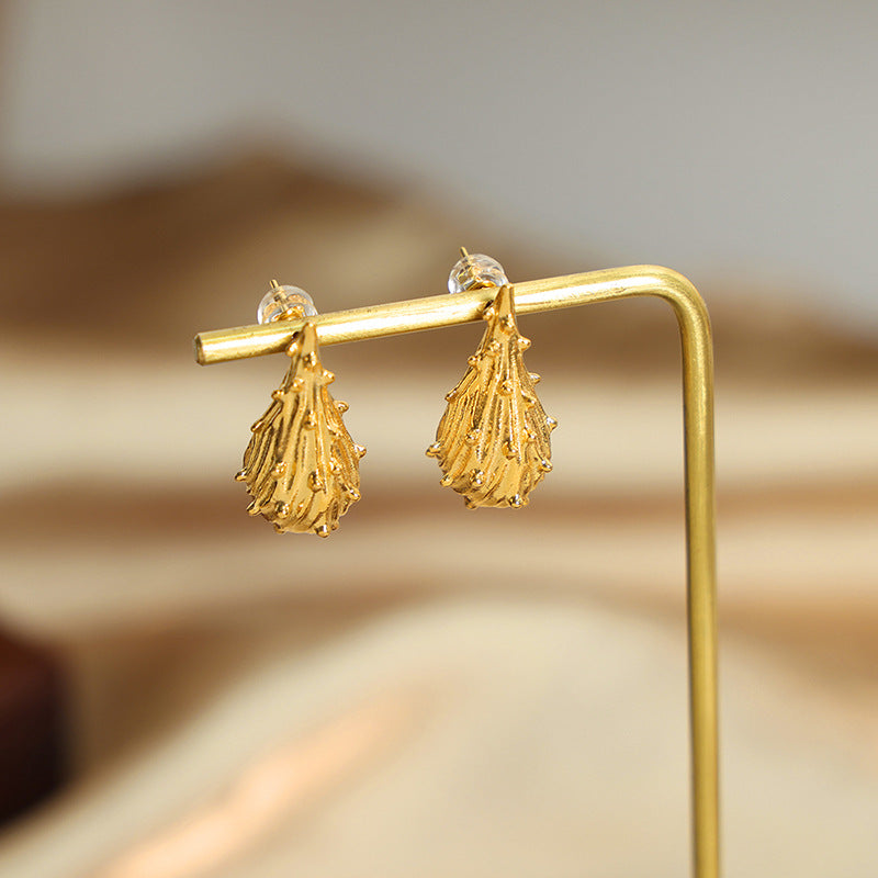 IRREGULAR TEARDROP SHAPED EARRINGS