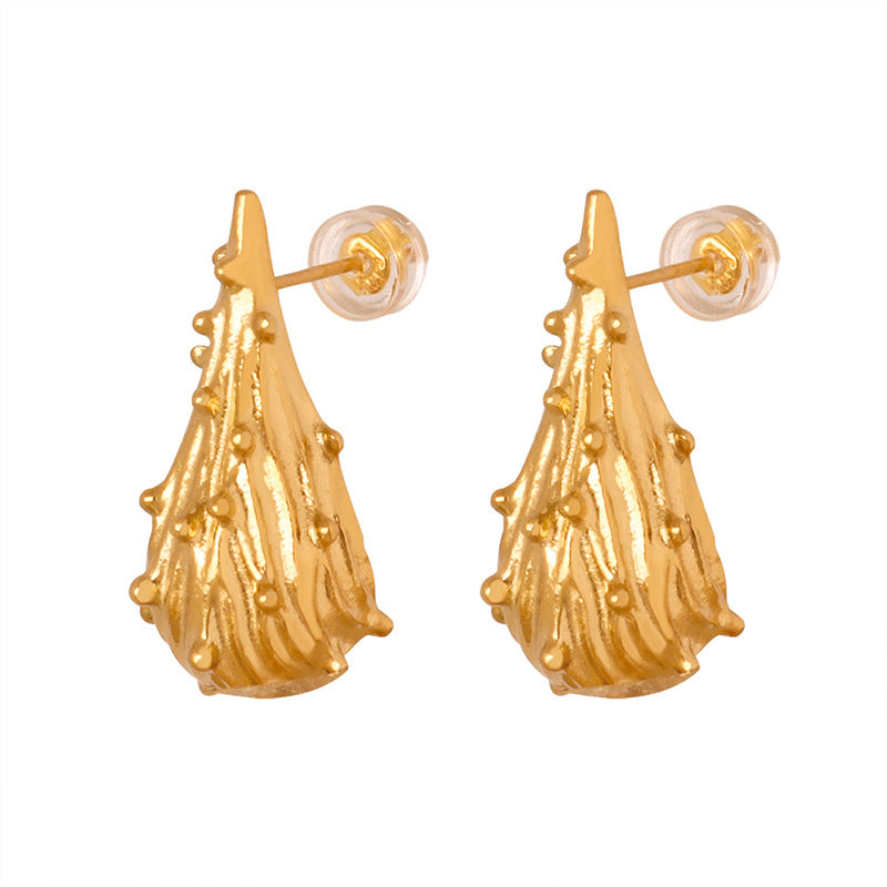 IRREGULAR TEARDROP SHAPED EARRINGS