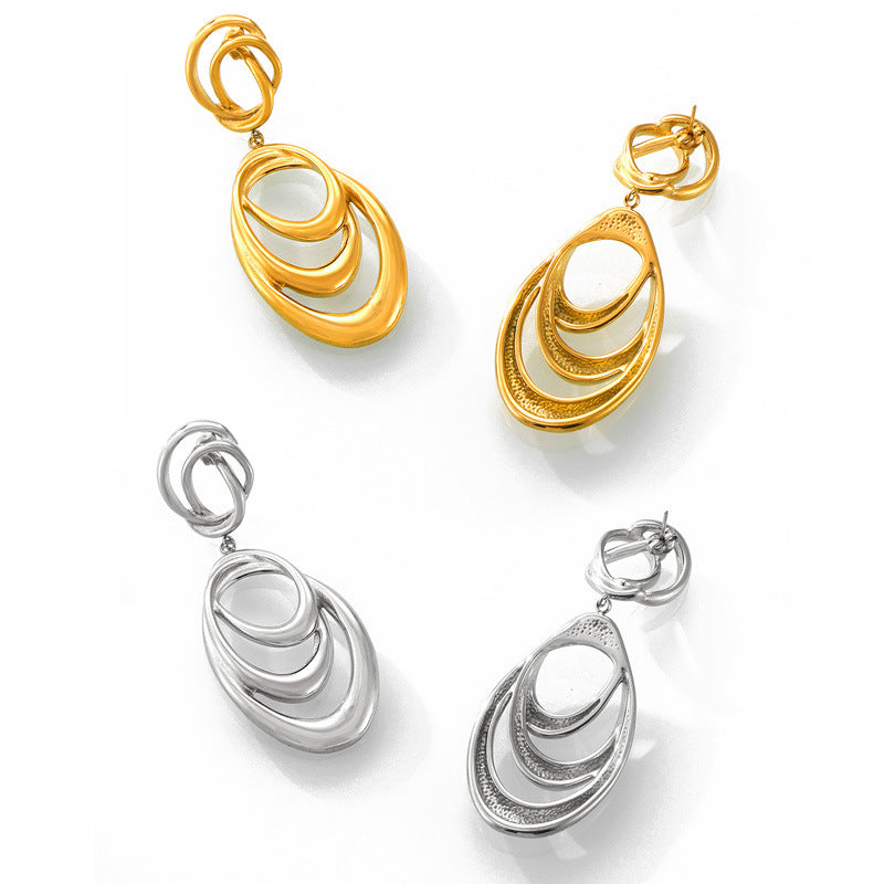 IRREGULAR CIRCULAR EARRINGS