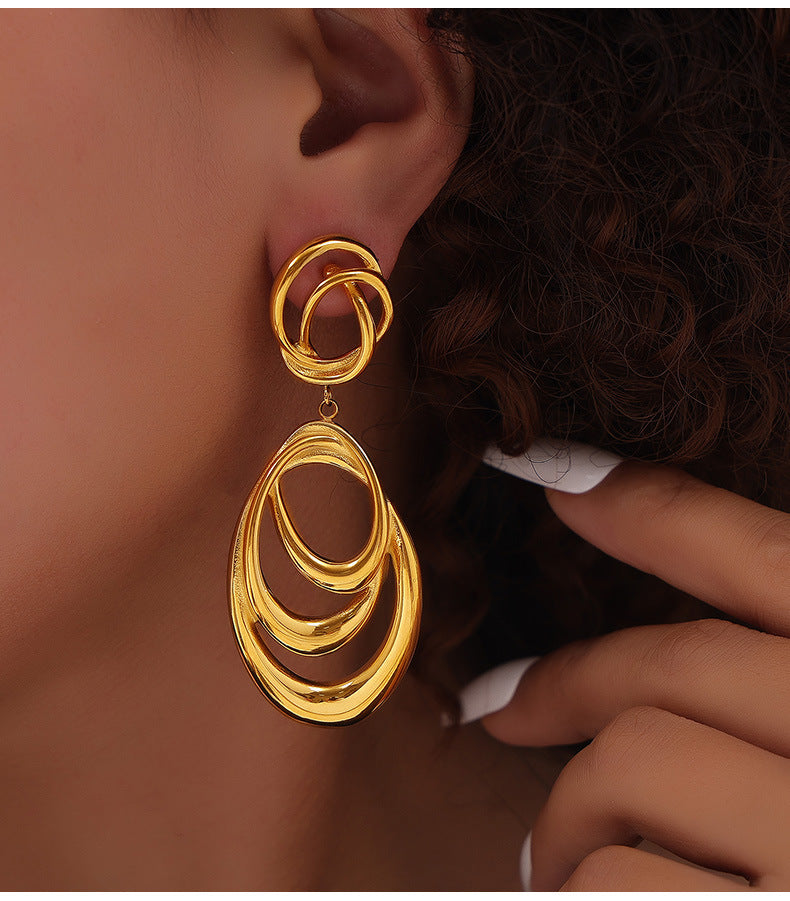 IRREGULAR CIRCULAR EARRINGS