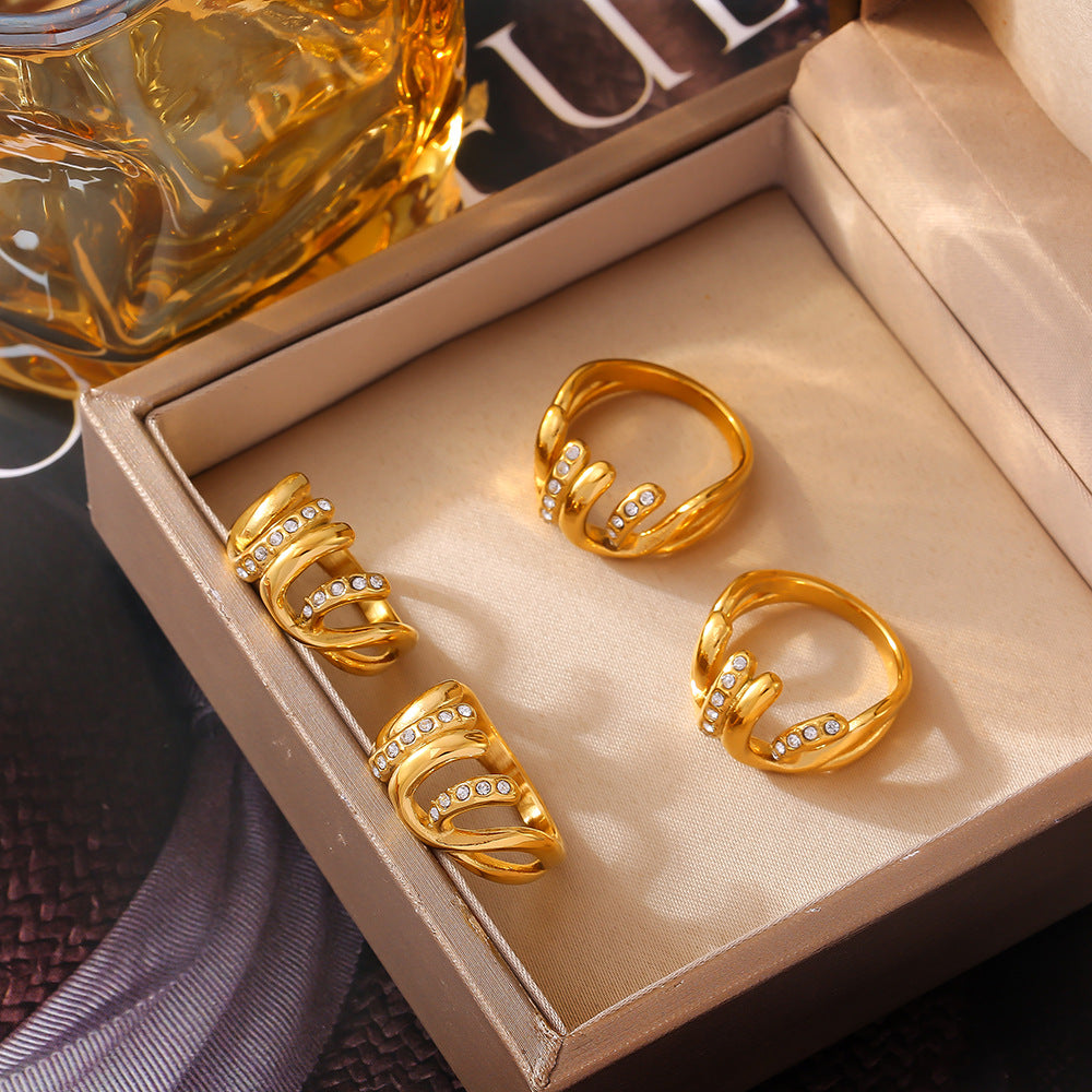 IRREGULAR GEOMETRIC INLAID SPLICING RING