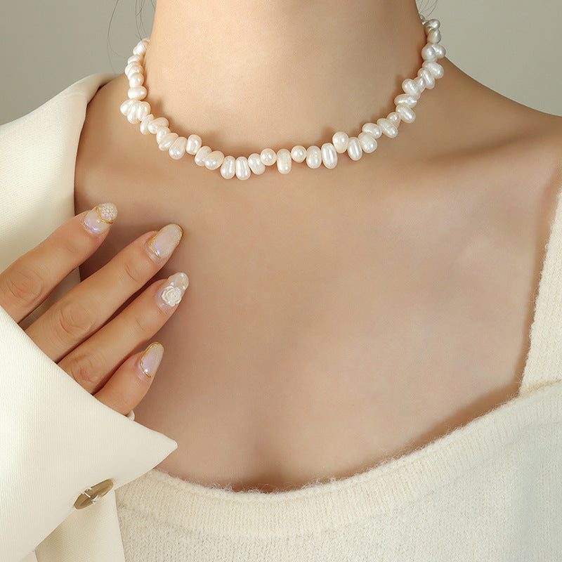 Irregular Shape Natural Freshwater Pearl Necklace