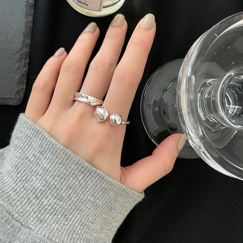 Irregular concave convex design ring